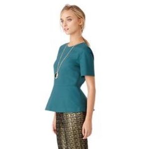 Kate Spade Modern Peplum in Teal Green